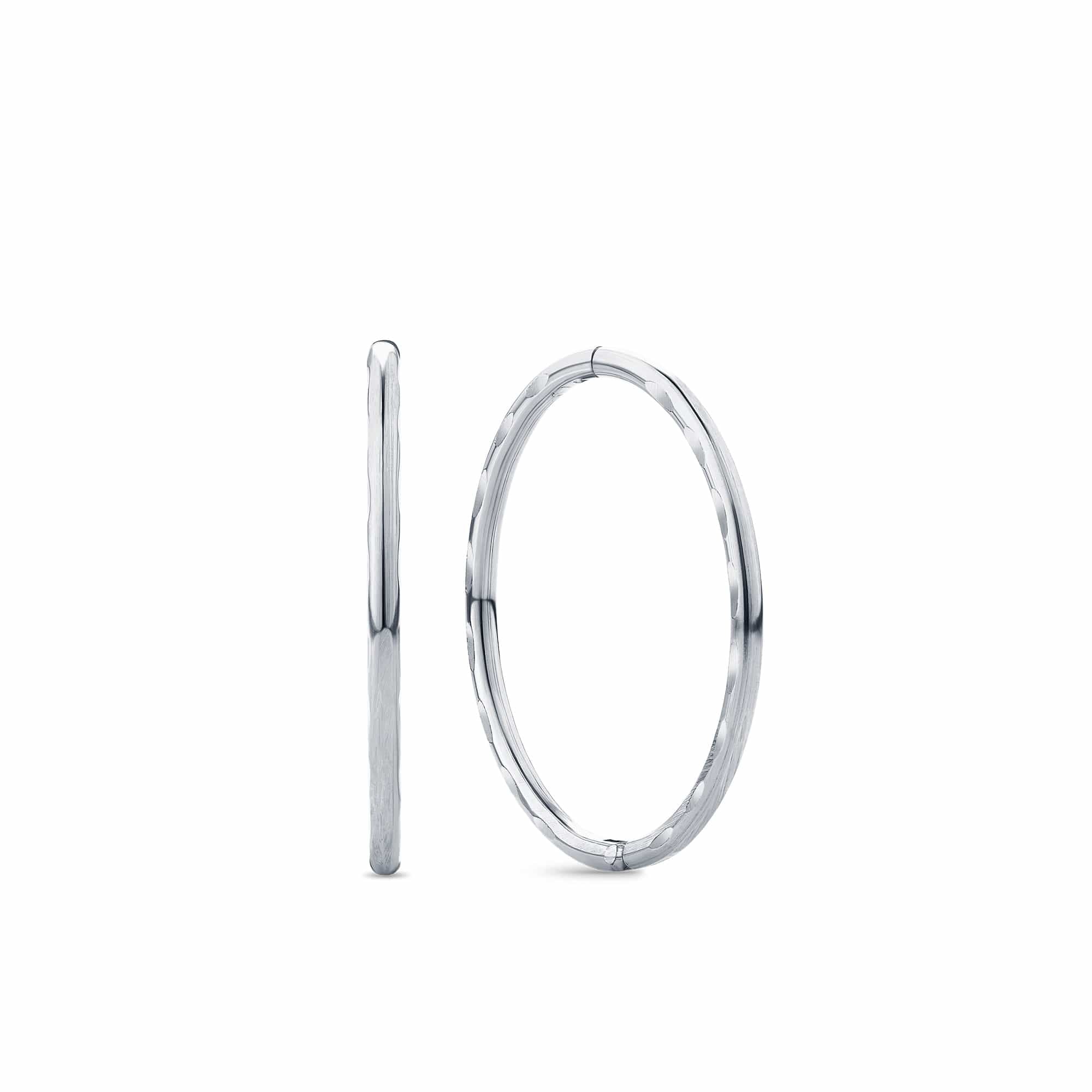 Medium Solid Sleepers in Sterling Silver
