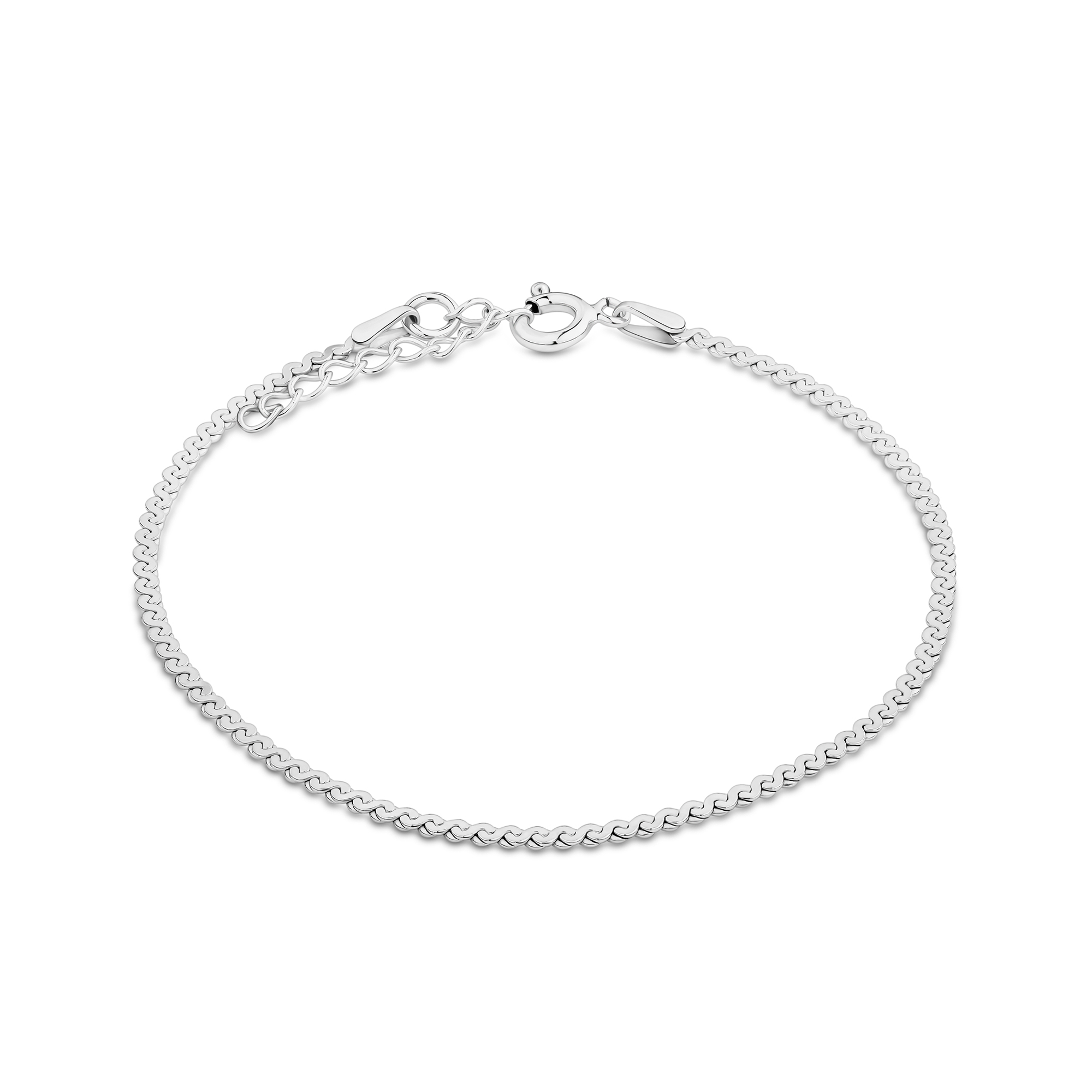 Serpentine Bracelet in Sterling Silver