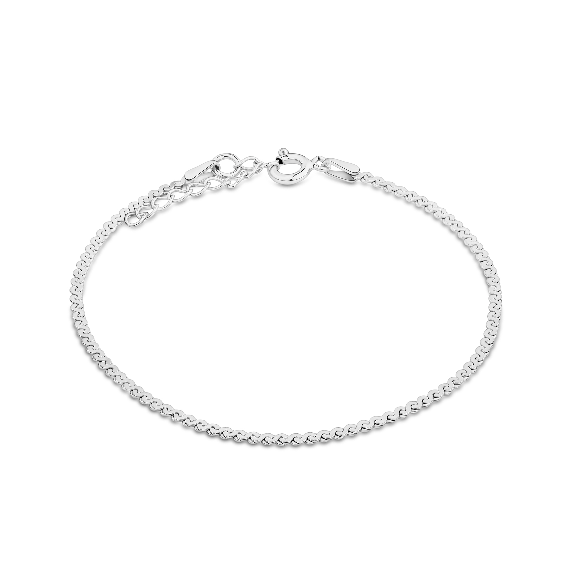 Serpentine Bracelet in Sterling Silver