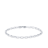 19cm Paperclip Link Bracelet in Sterling Silver