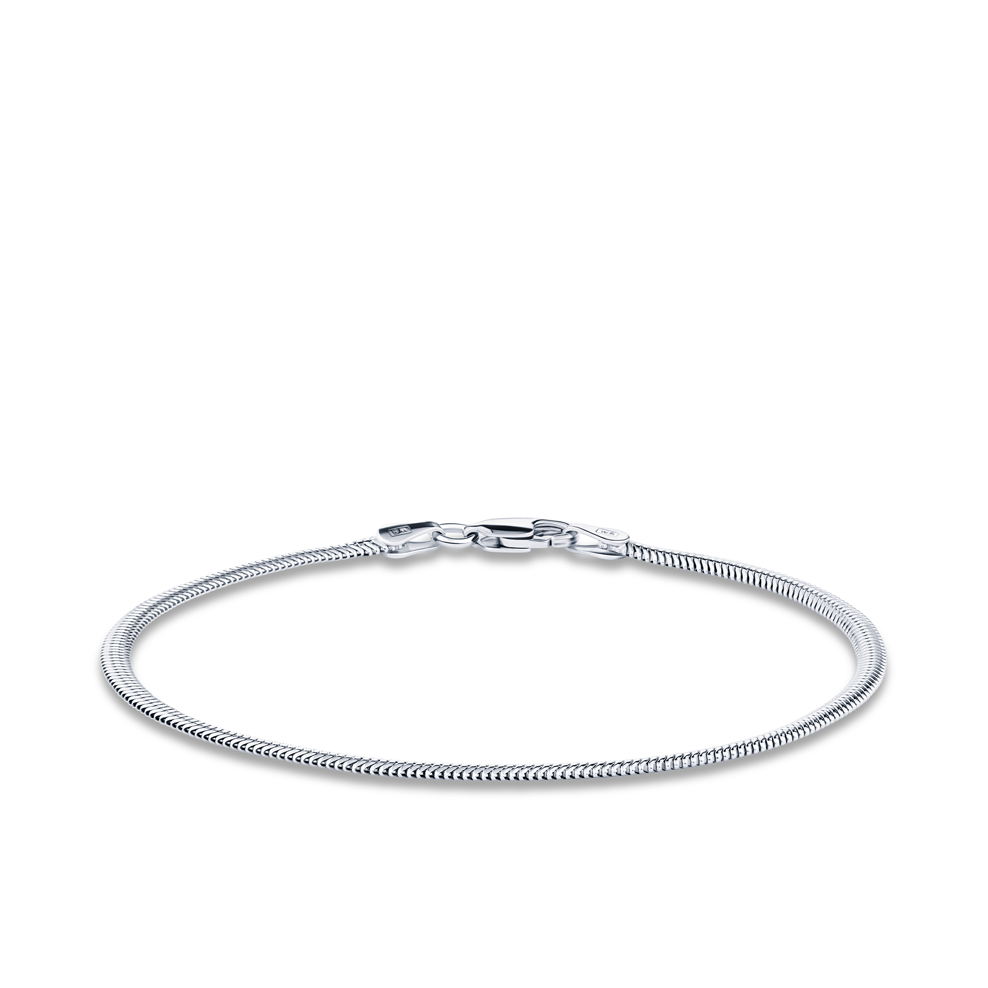 19cm Snake Bracelet in Sterling Silver