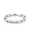Hollow Chunky Medium Link Bracelet in Sterling Silver