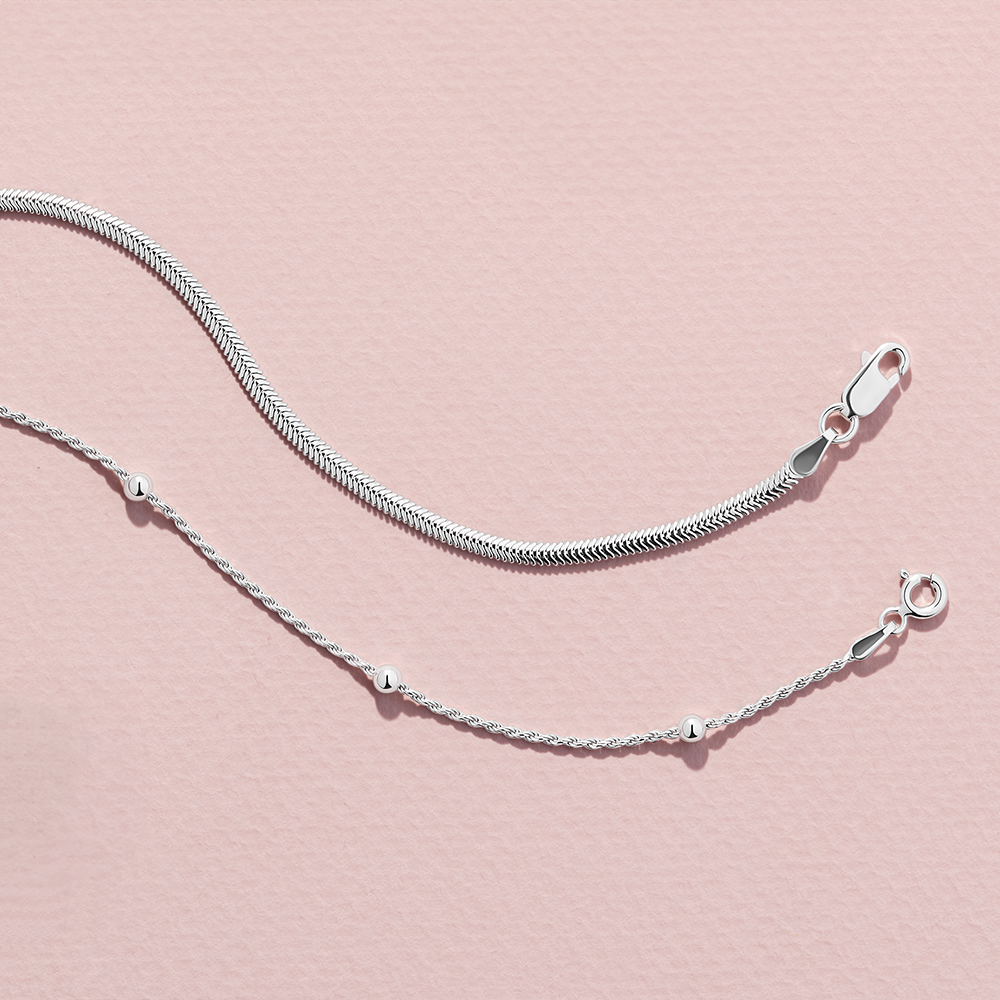 19cm Ball Station Bracelet in Sterling Silver