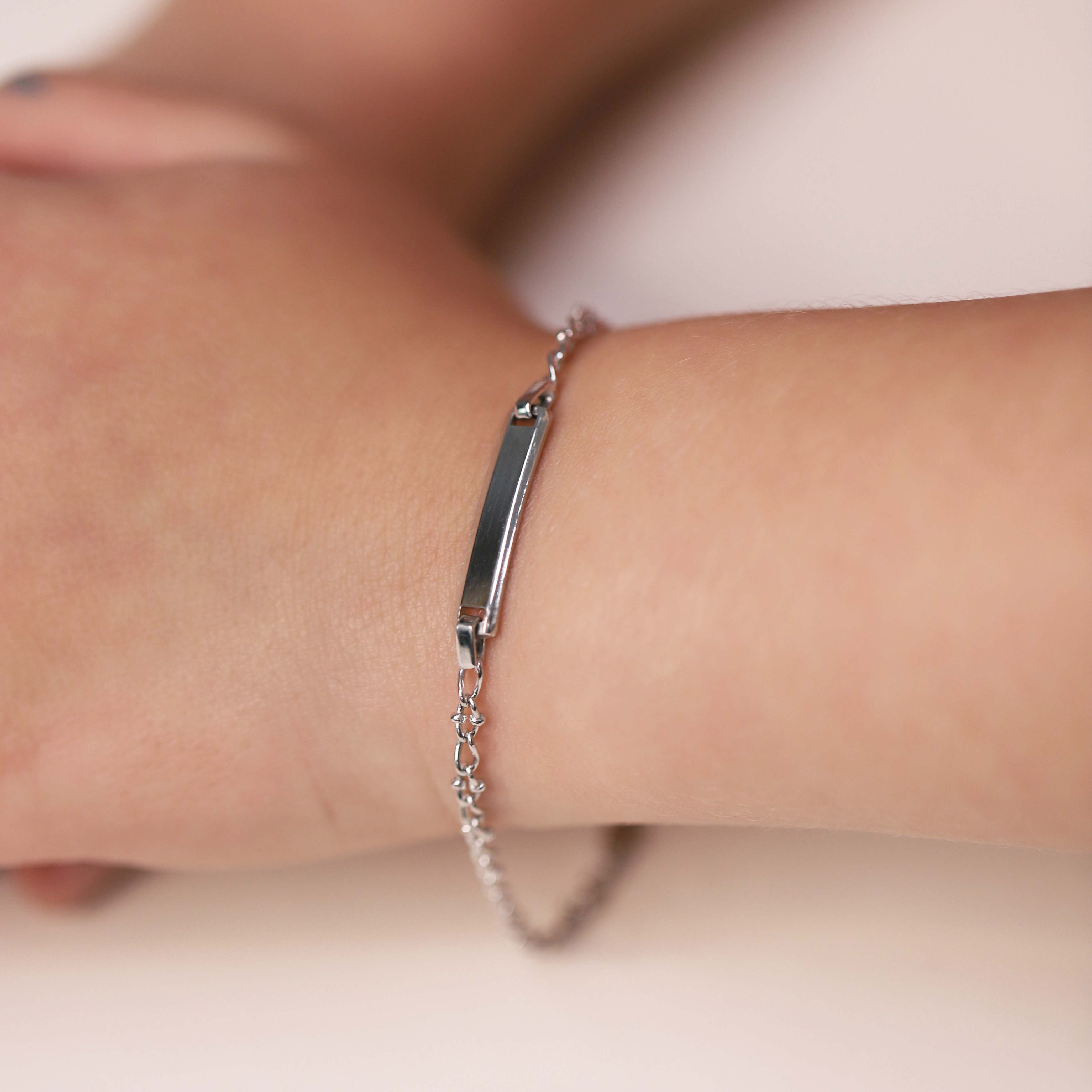 Children's ID Bracelet in Sterling Silver