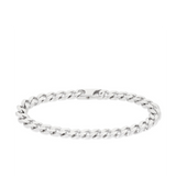 Bevelled Bracelet in Sterling Silver Rhodium Plate