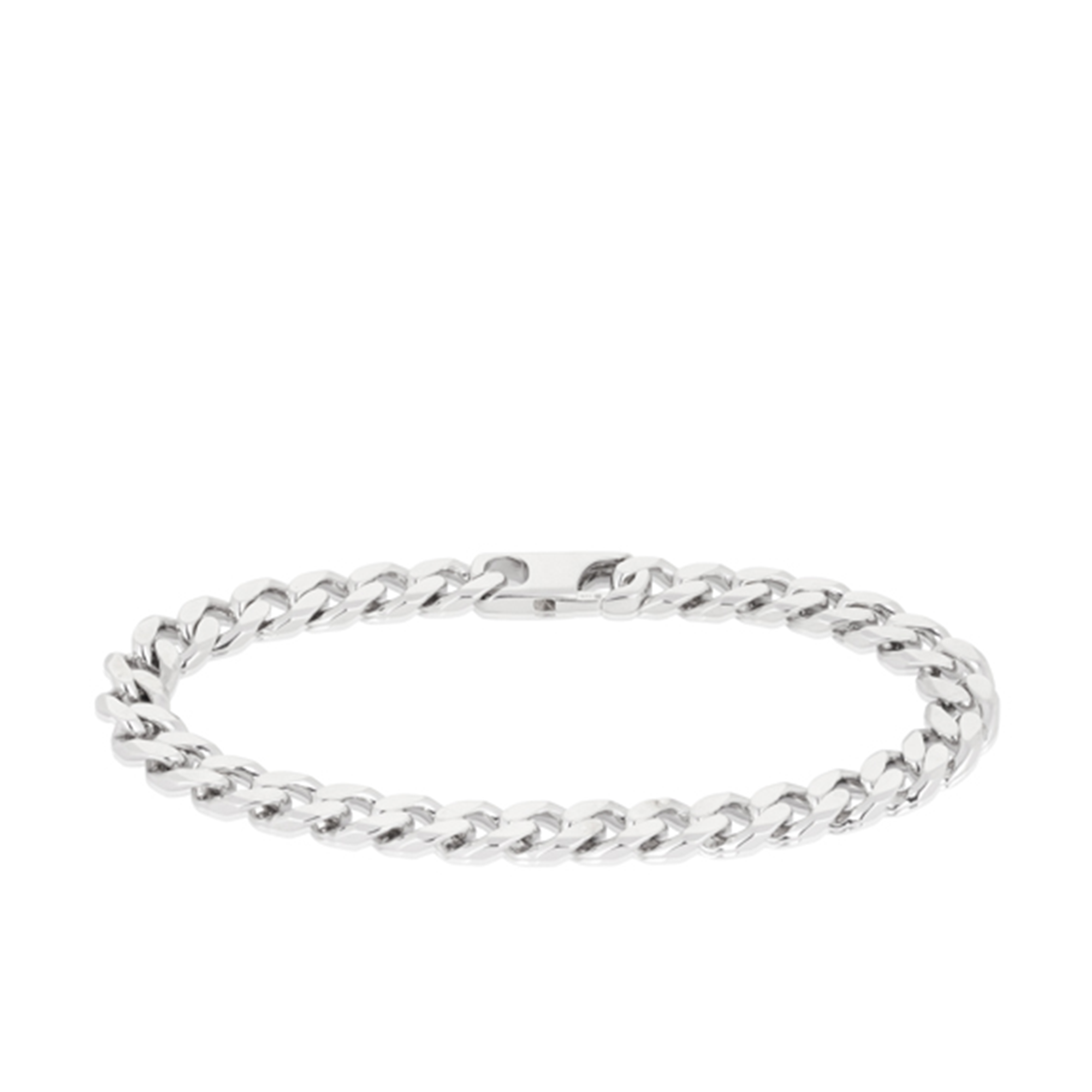 Bevelled Bracelet in Sterling Silver Rhodium Plate