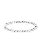 Bevelled Bracelet in Sterling Silver Rhodium Plate