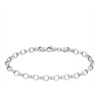 Solid Bevelled Bracelet in Sterling Silver Rhodium Plate