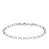 Solid Bevelled Bracelet in Sterling Silver Rhodium Plate