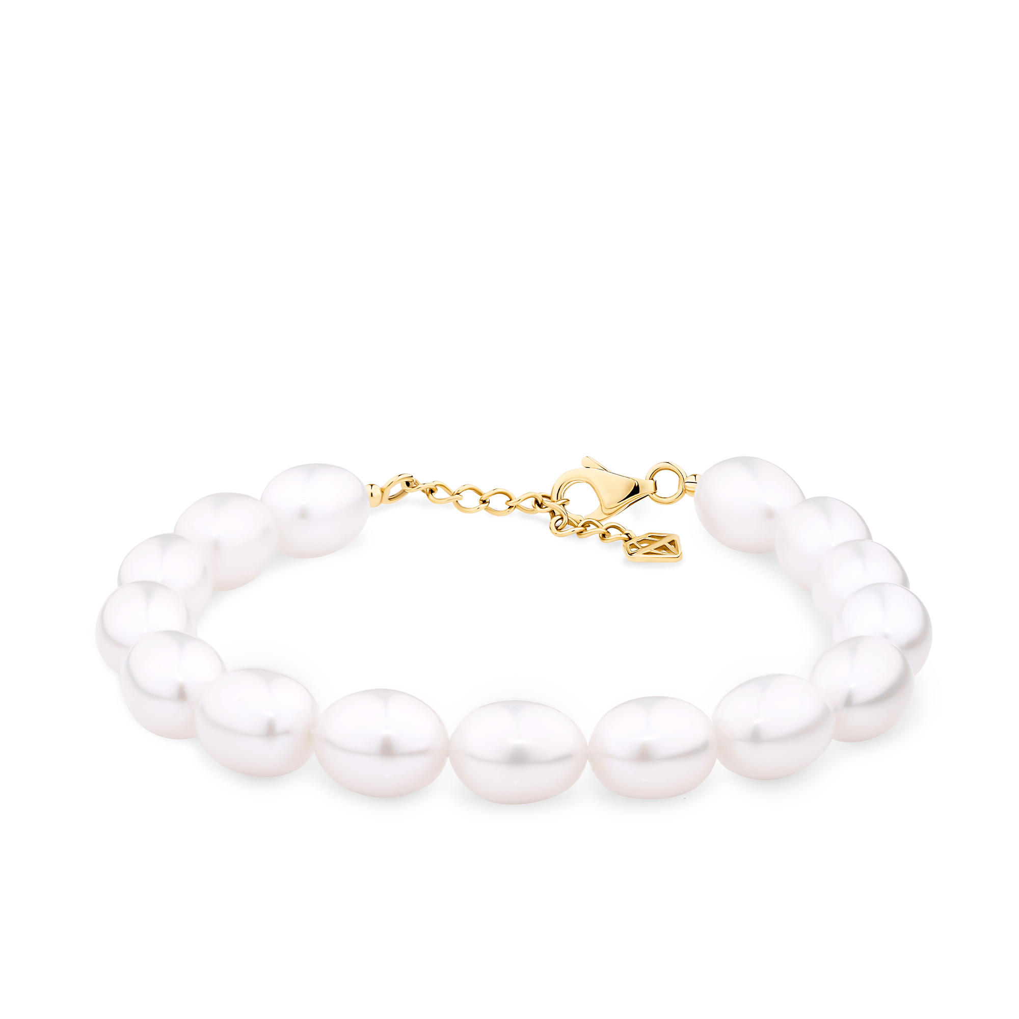 8mm Freshwater Pearl Bracelet with 9ct Yellow Gold Clasp