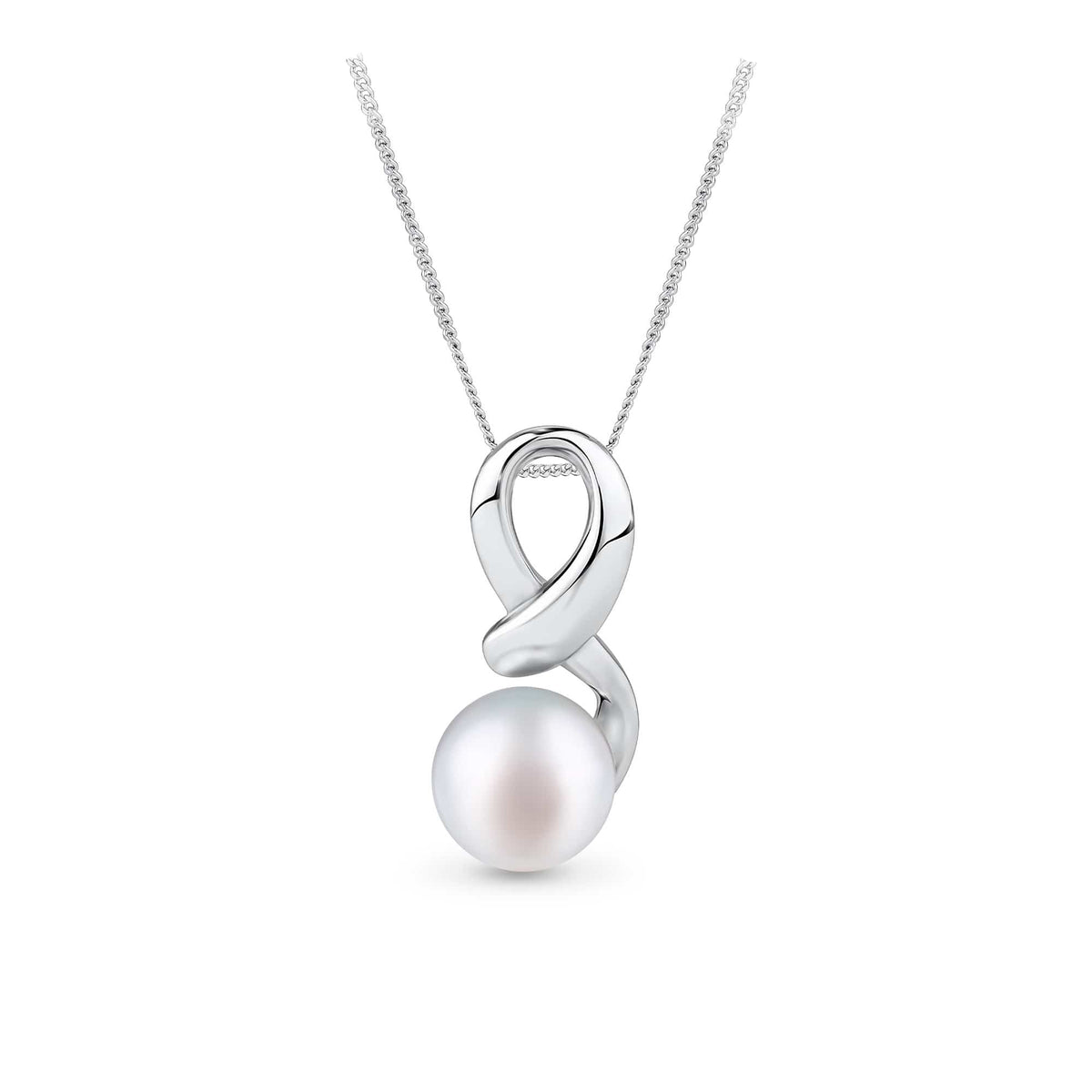 Freshwater Pearl Pendant and Earrings Set in Sterling Silver