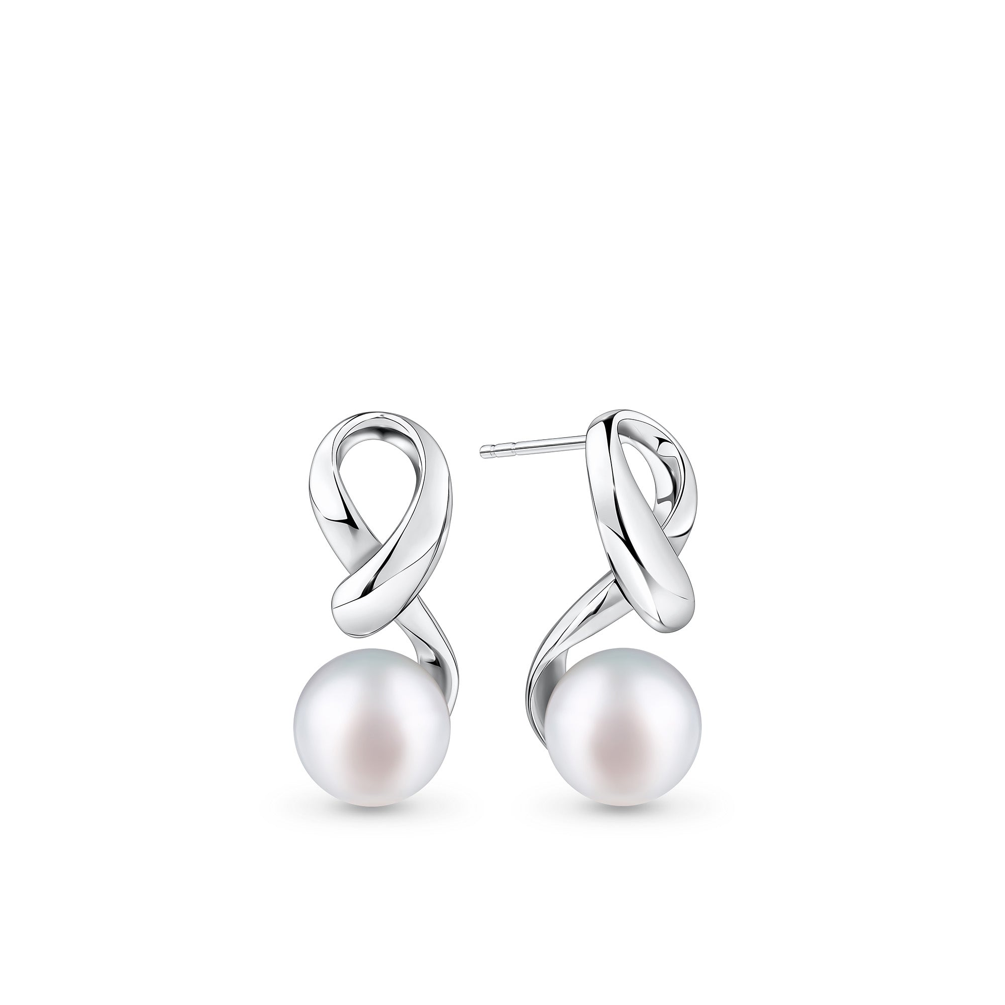 Button Freshwater Pearl Pendant and Earrings Set in Sterling Silver