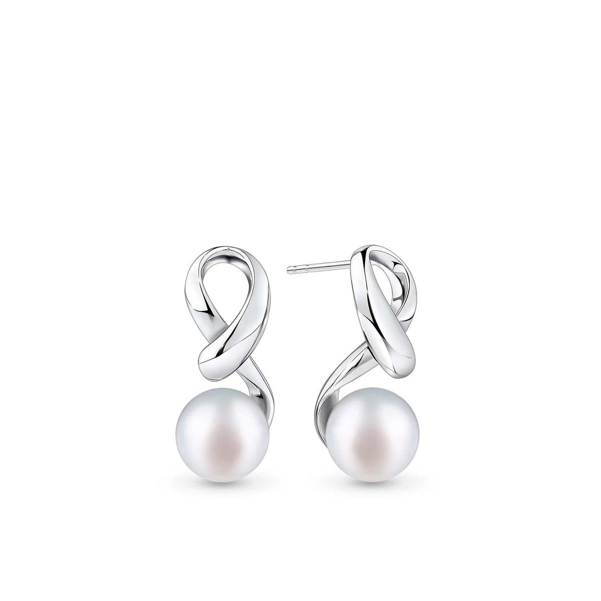 Freshwater Pearl Pendant and Earrings Set in Sterling Silver