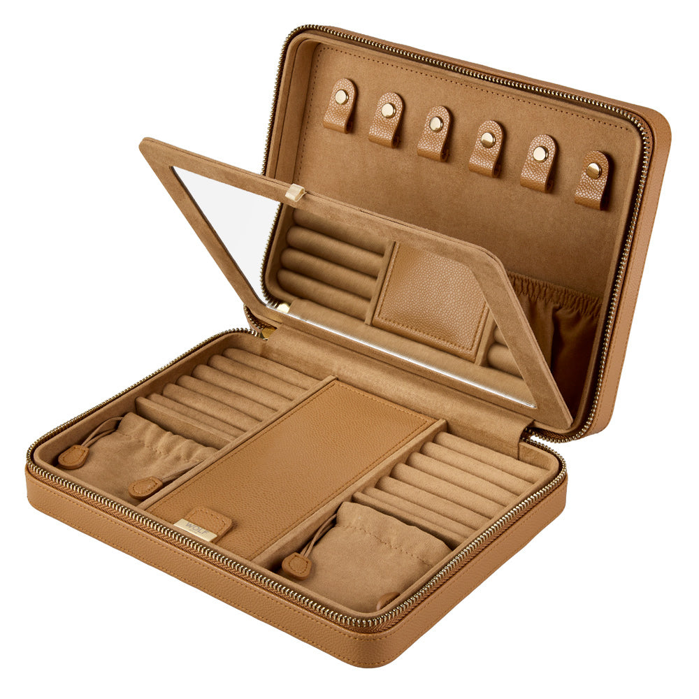 WOLF Lauren Large Zip Case Caramel 347507