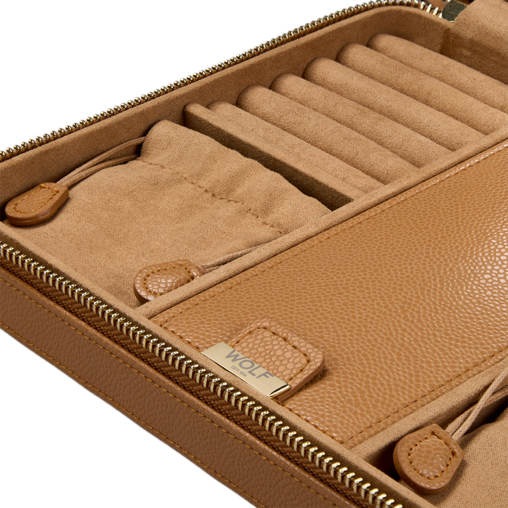 WOLF Lauren Large Zip Case Caramel 347507
