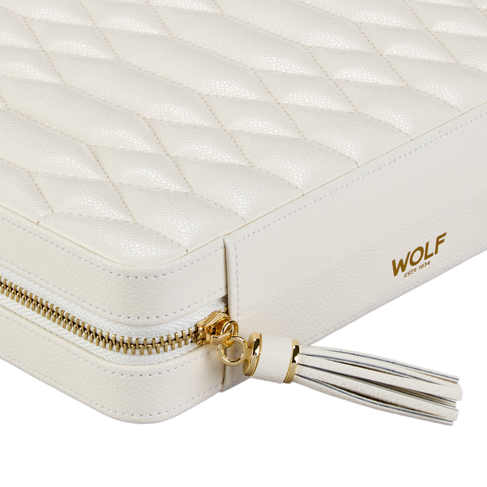 WOLF Lauren Large Zip Case Ivory 347552