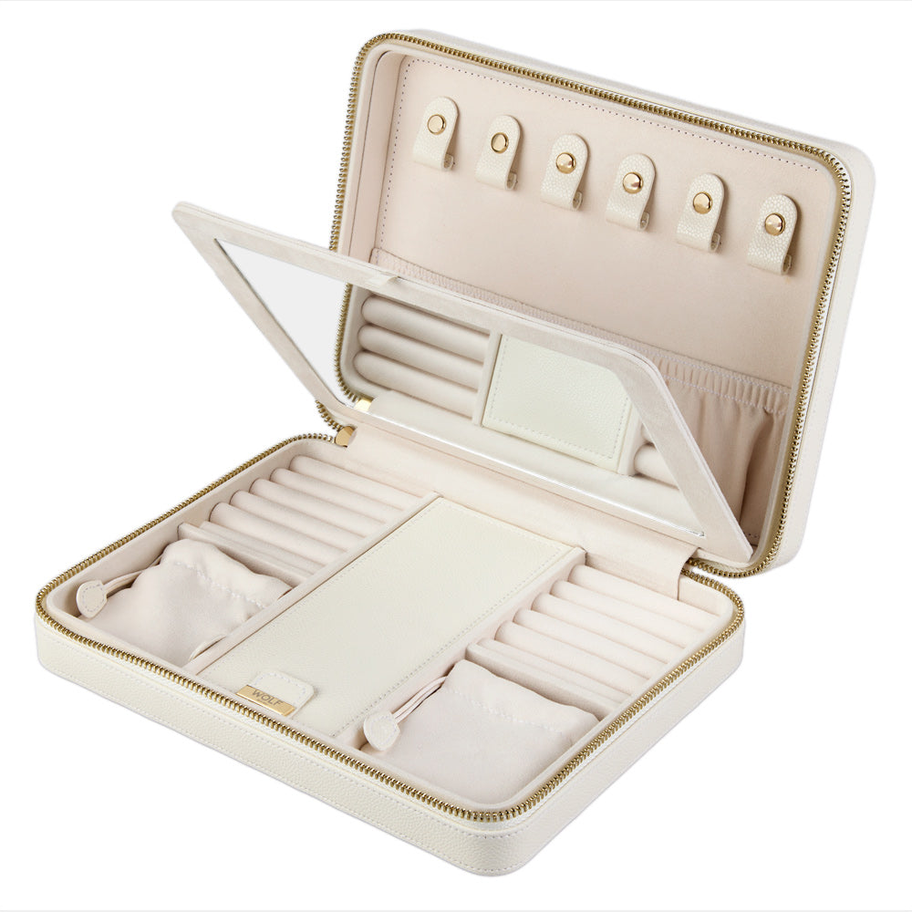 WOLF Lauren Large Zip Case Ivory 347552