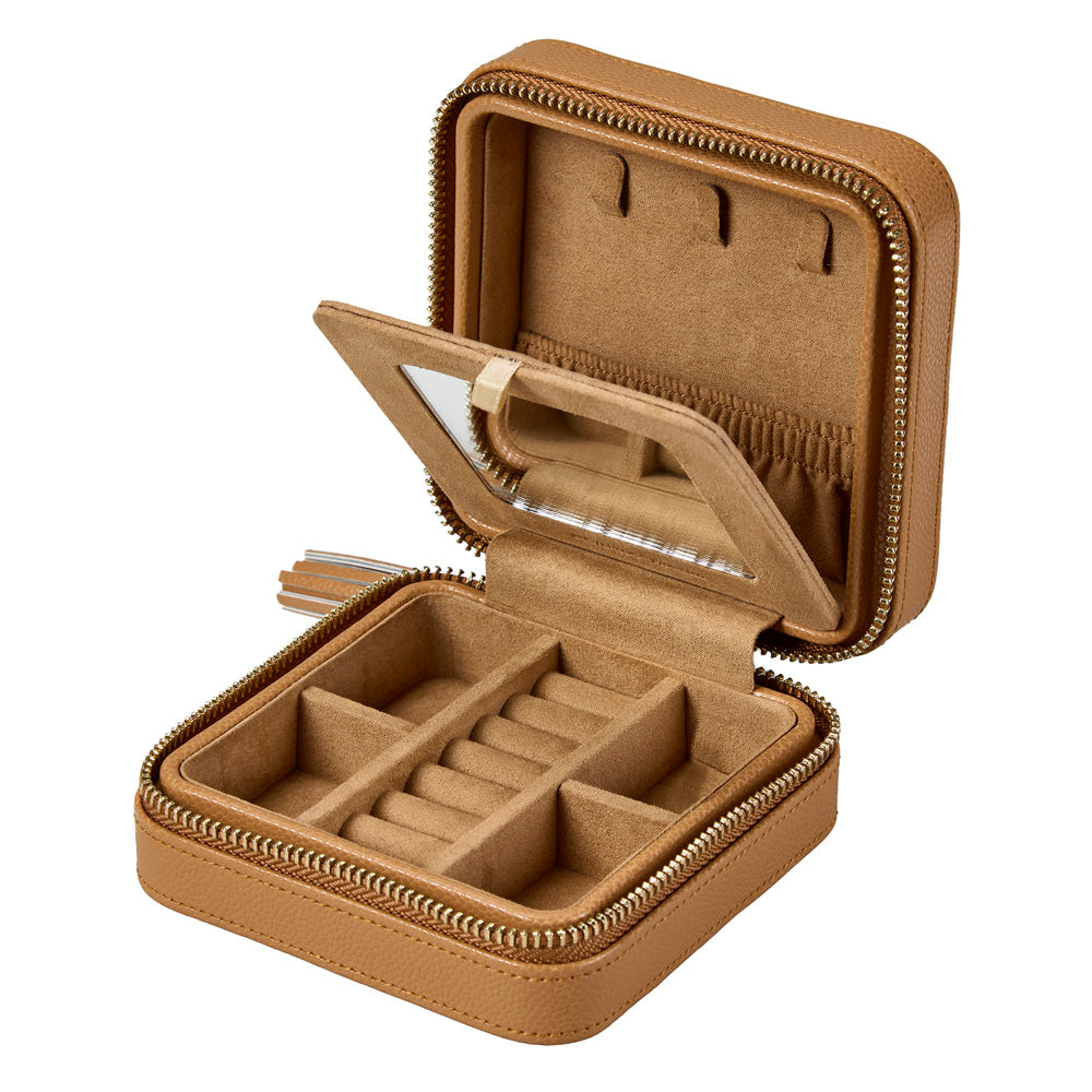 WOLF Lauren Zip Travel Case Caramel 347807