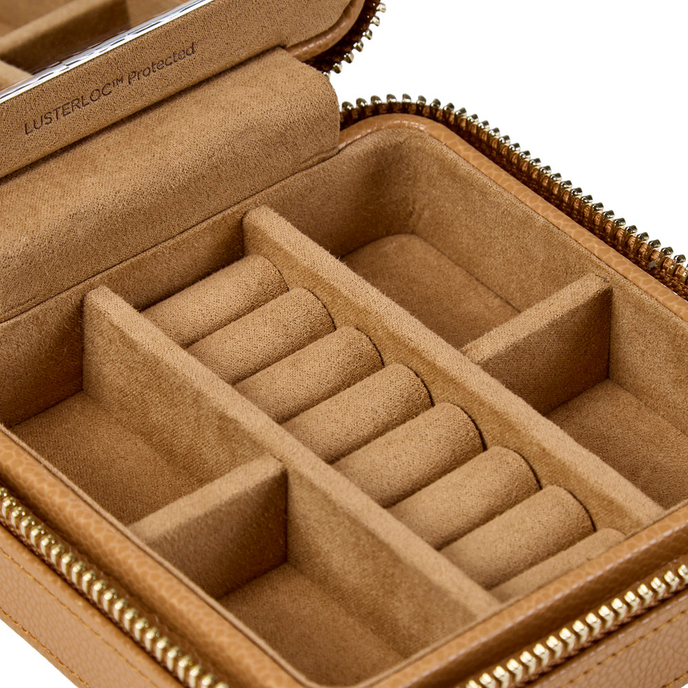 WOLF Lauren Zip Travel Case Caramel 347807