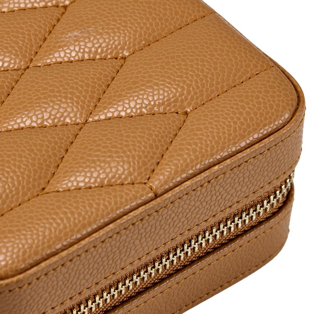 WOLF Lauren Zip Travel Case Caramel 347807