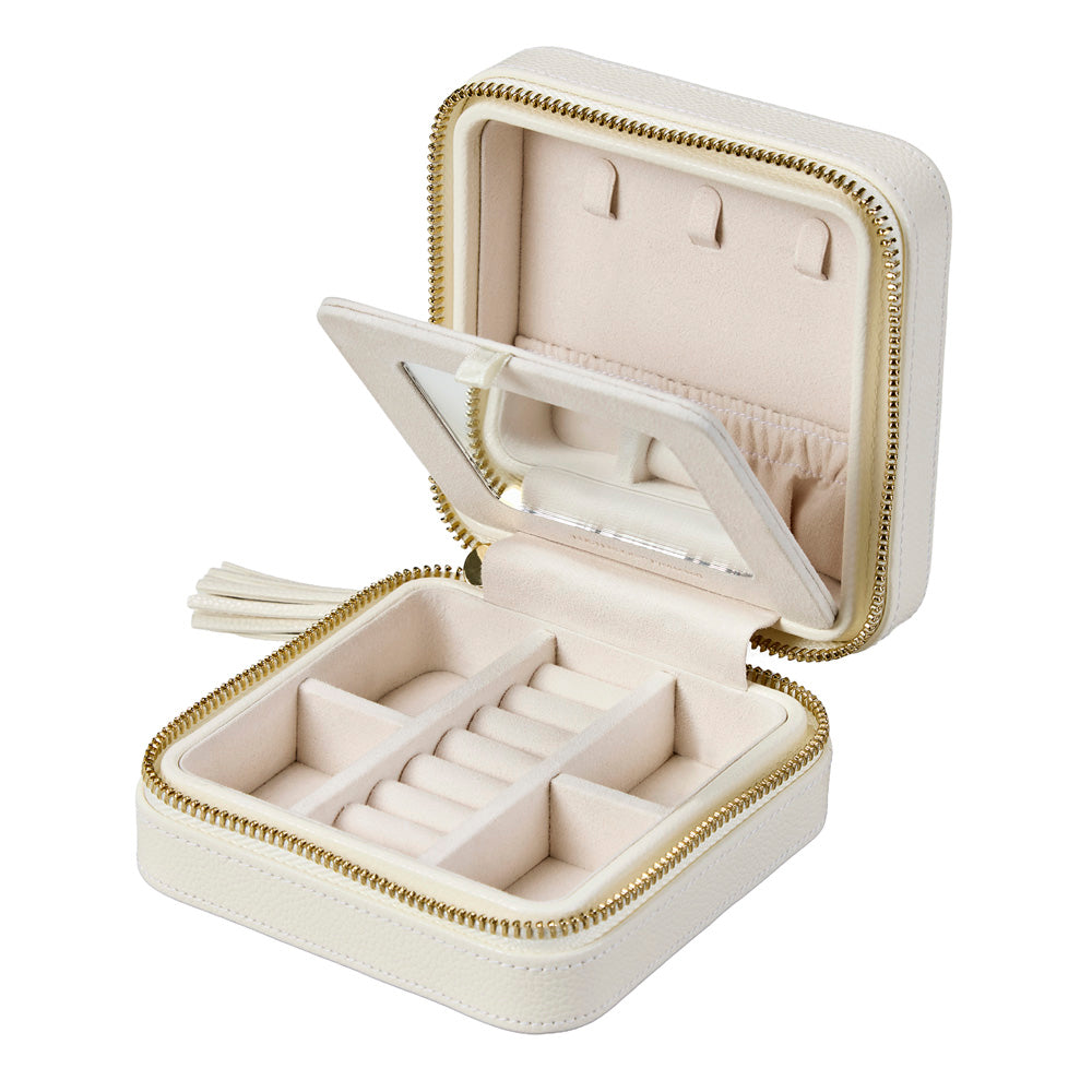 WOLF Lauren Zip Travel Case Ivory 347852