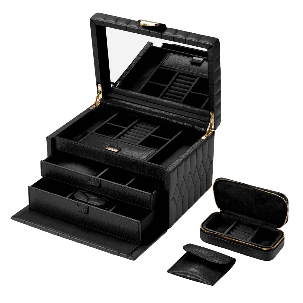WOLF Lauren Medium Jewellery Box Black 349702
