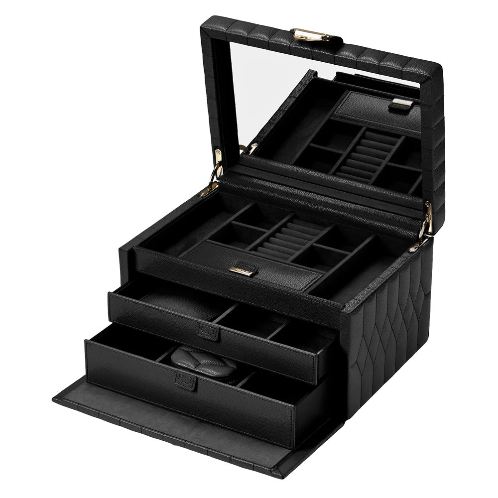 WOLF Lauren Medium Jewellery Box Black 349702