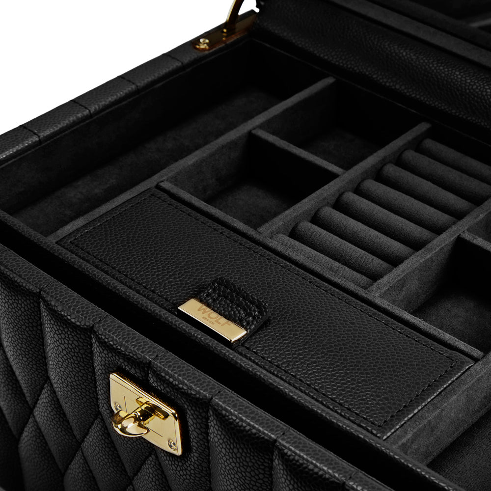 WOLF Lauren Medium Jewellery Box Black 349702
