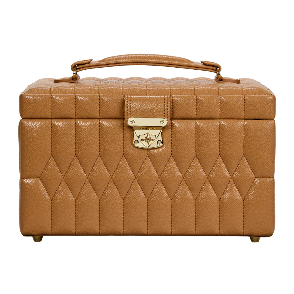 WOLF Lauren Medium Jewellery Box Caramel 349707