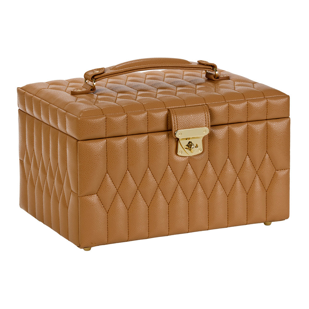 WOLF Lauren Medium Jewellery Box Caramel 349707