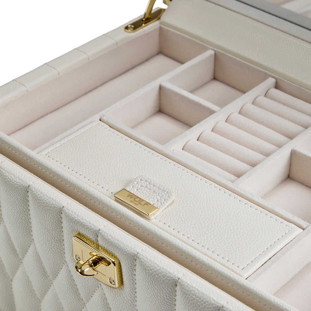 WOLF Lauren Medium Jewellery Box Ivory 349752