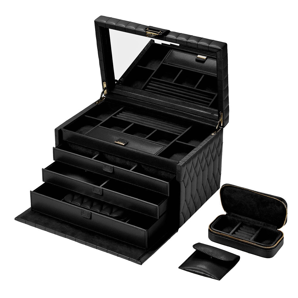 WOLF Lauren Large Jewellery Box Black 349802
