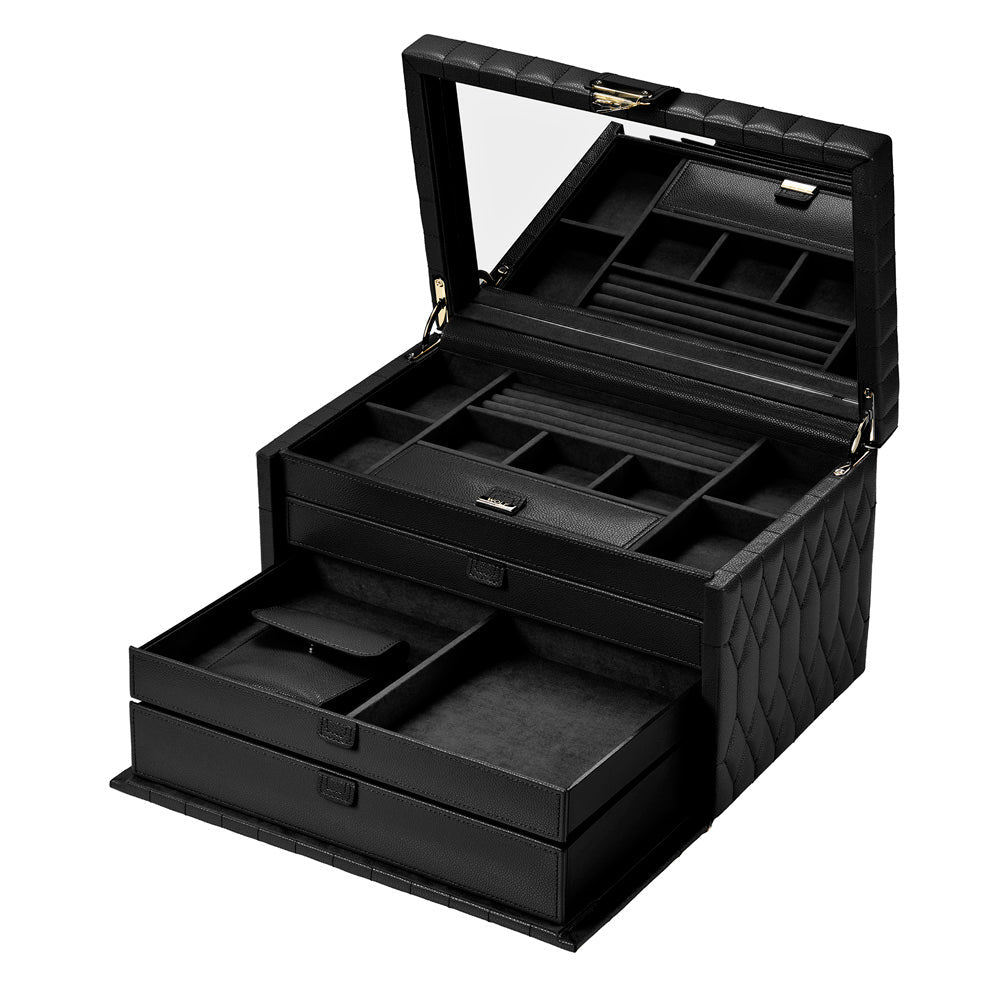WOLF Lauren Large Jewellery Box Black 349802