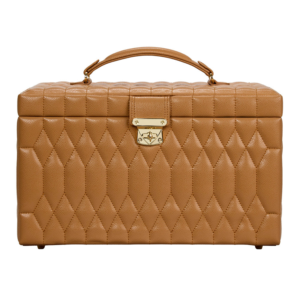 WOLF Lauren Large Jewellery Box Caramel 349807