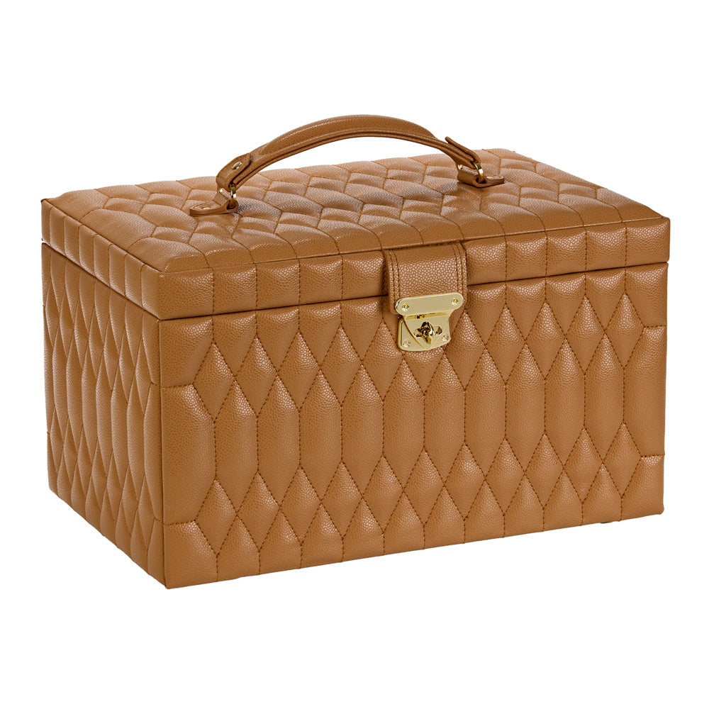 WOLF Lauren Large Jewellery Box Caramel 349807