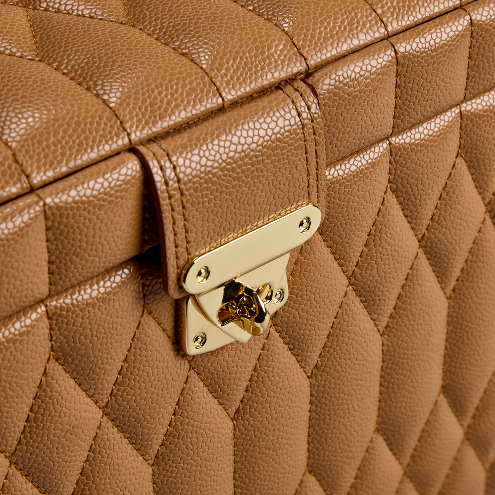 WOLF Lauren Large Jewellery Box Caramel 349807
