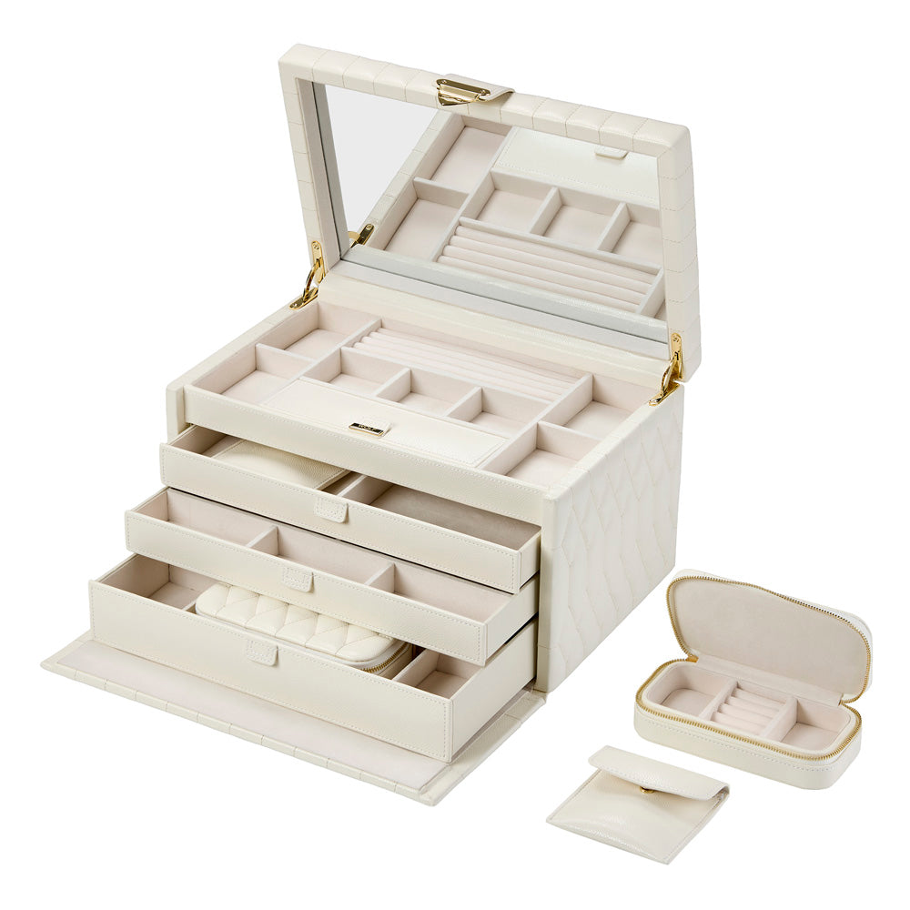 WOLF Lauren Large Jewellery Box Ivory 349852