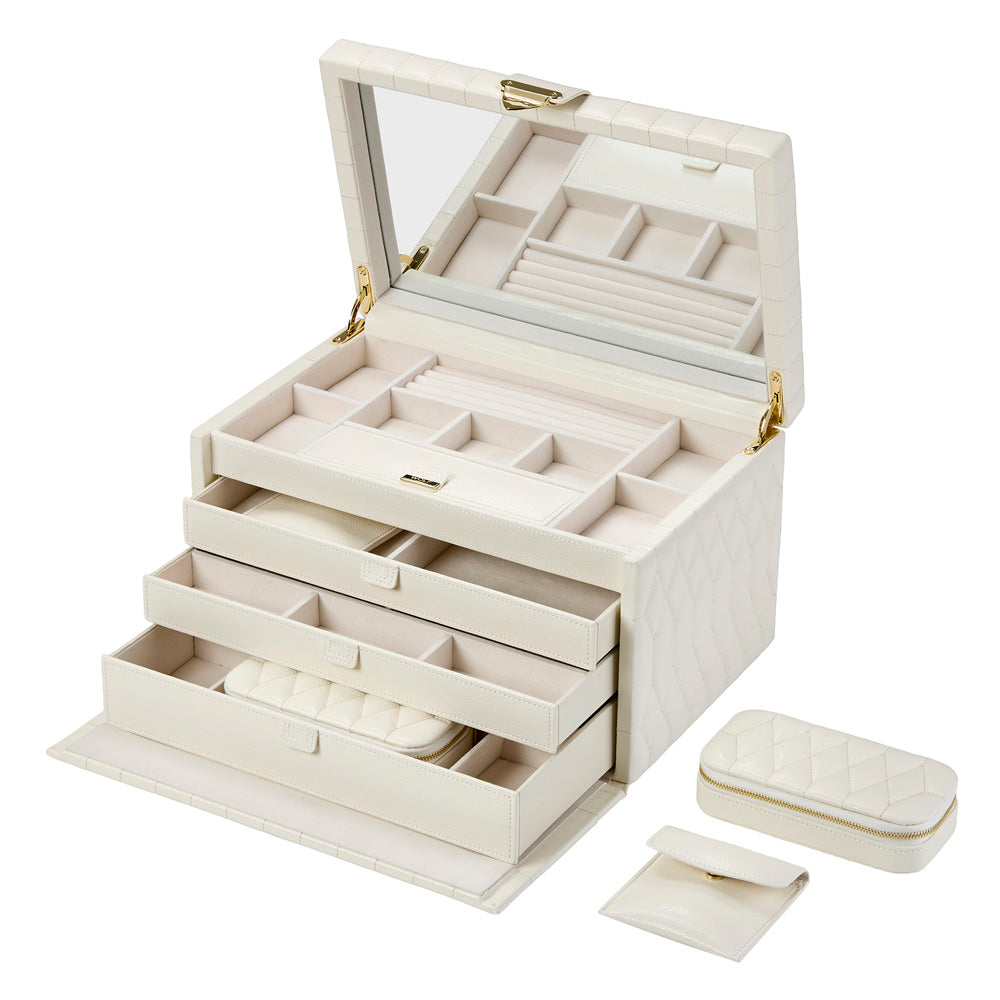 WOLF Lauren Large Jewellery Box Ivory 349852