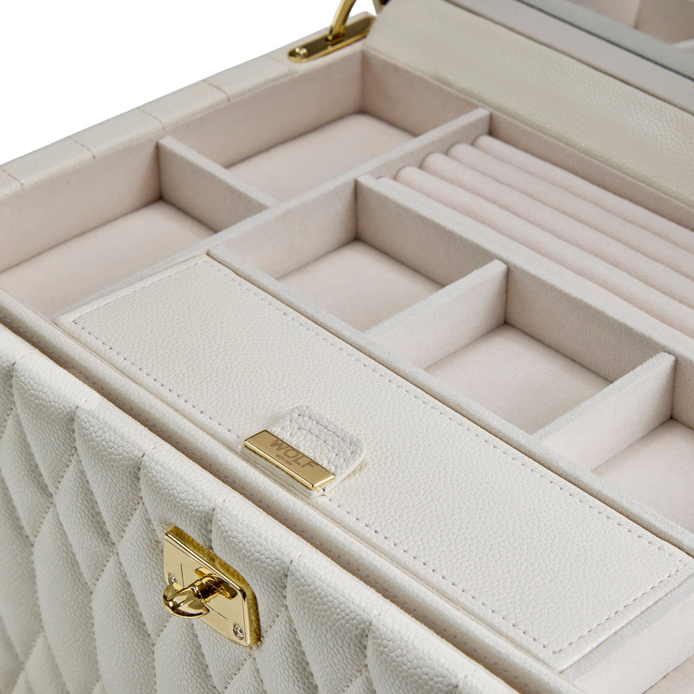 WOLF Lauren Large Jewellery Box Ivory 349852