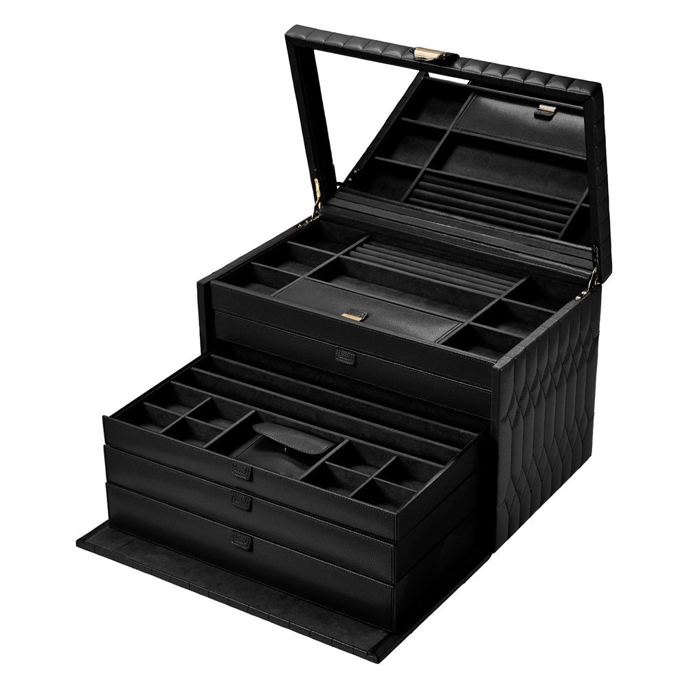 WOLF Lauren Extra Large Jewellery Box Black 349902