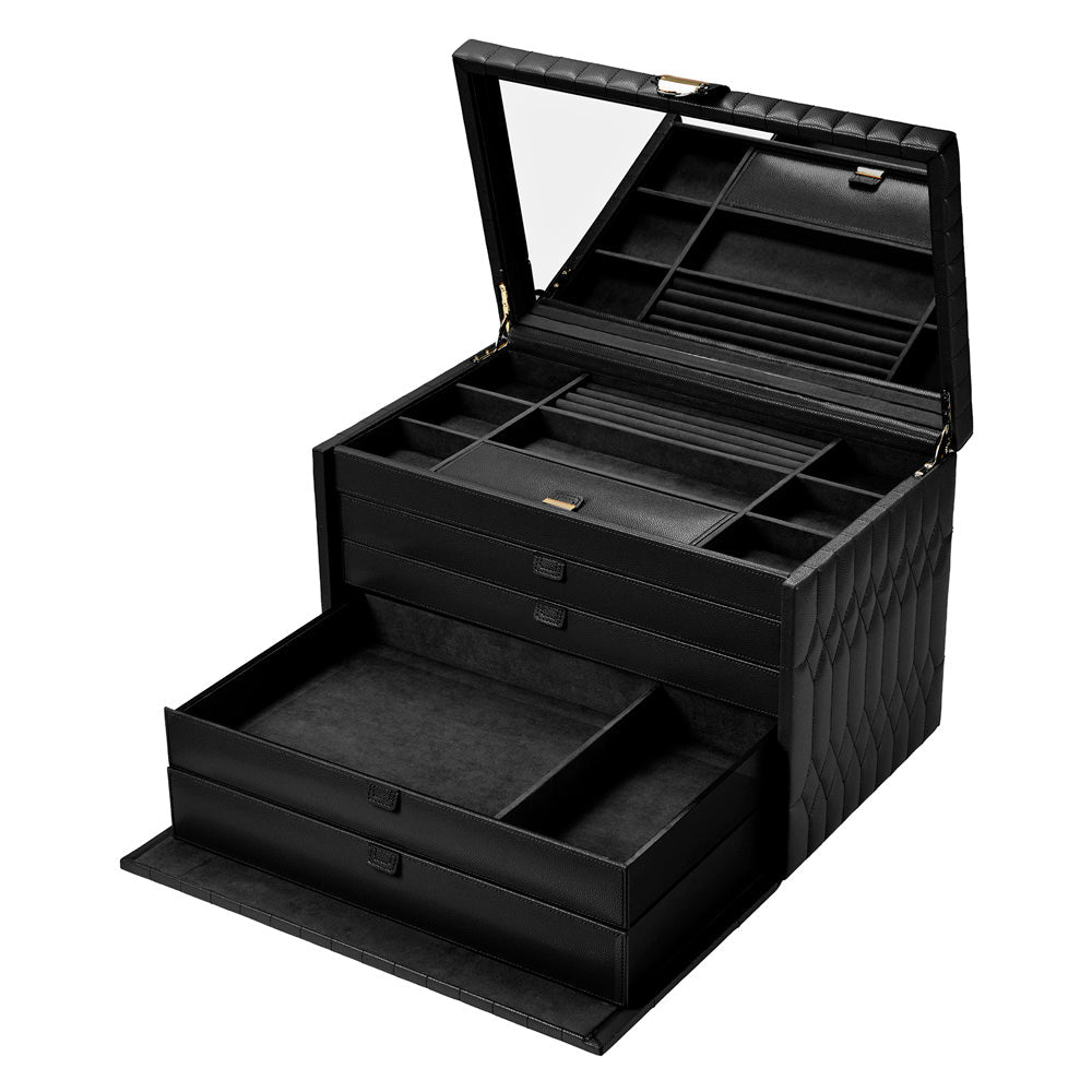 WOLF Lauren Extra Large Jewellery Box Black 349902