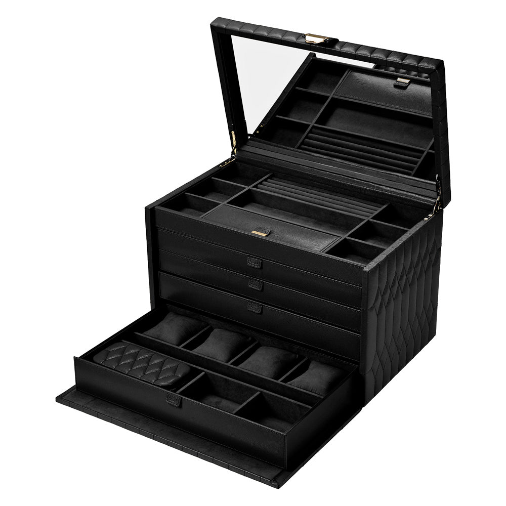 WOLF Lauren Extra Large Jewellery Box Black 349902