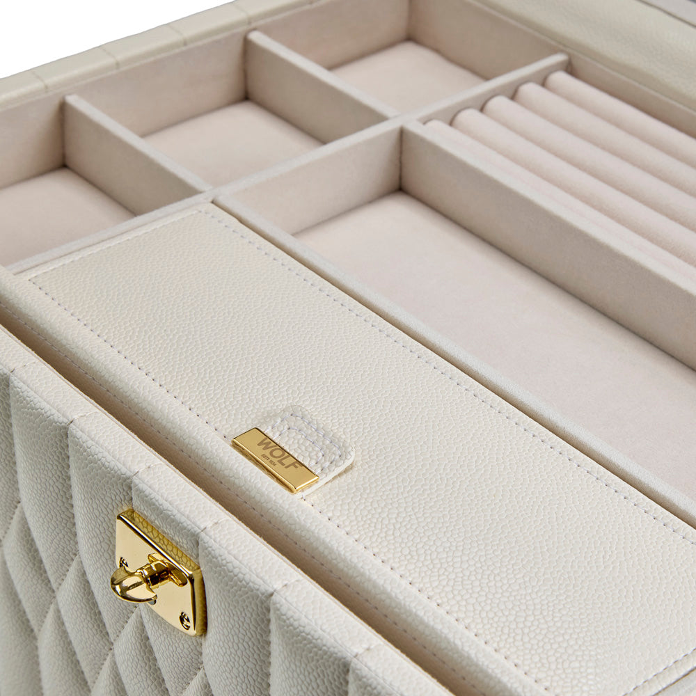 WOLF Lauren Extra Large Jewellery Box Ivory 349952