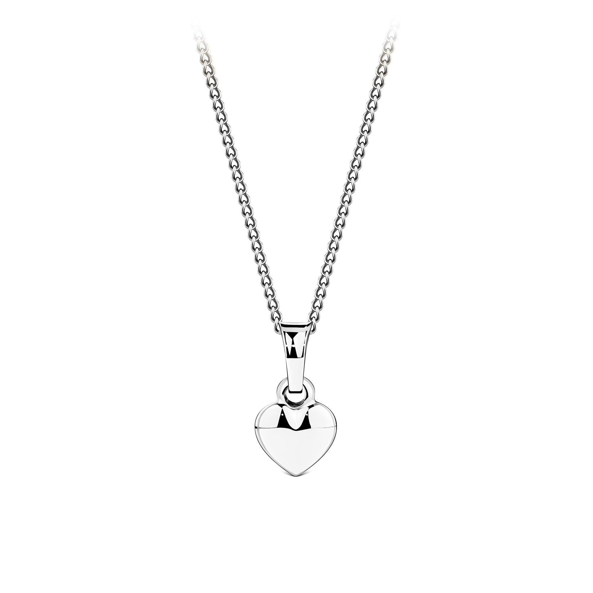 Small Heart Pendant in 9ct White Gold