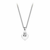 Small Heart Pendant in 9ct White Gold