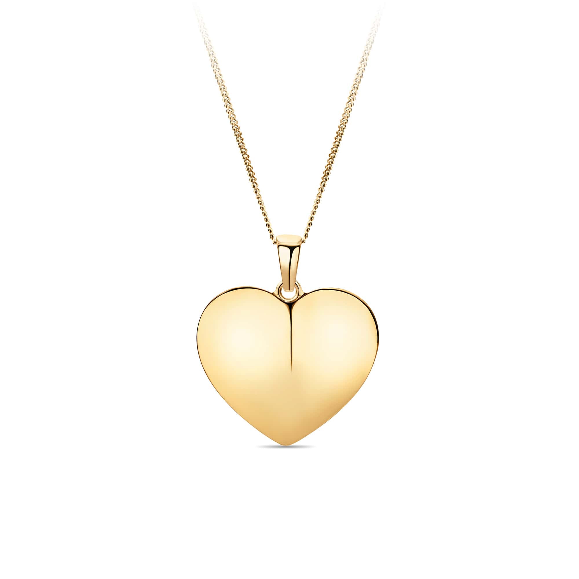 Puff Hollow Heart Pendant in 9ct Yellow Gold – Wallace Bishop