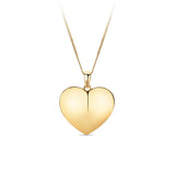 Puff Hollow Heart Pendant in 9ct Yellow Gold