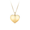 Puff Hollow Heart Pendant in 9ct Yellow Gold