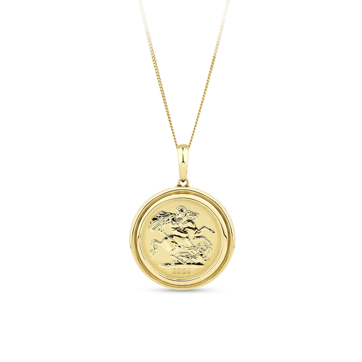 2024 Sovereign Coin Pendant in 9ct Yellow Gold