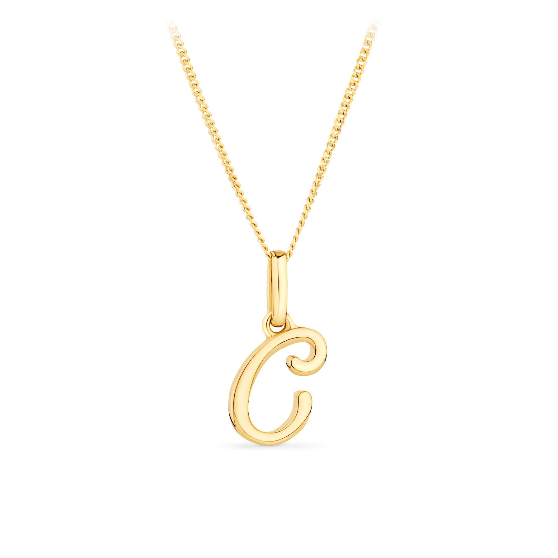 Initial Pendant in 9ct Yellow Gold